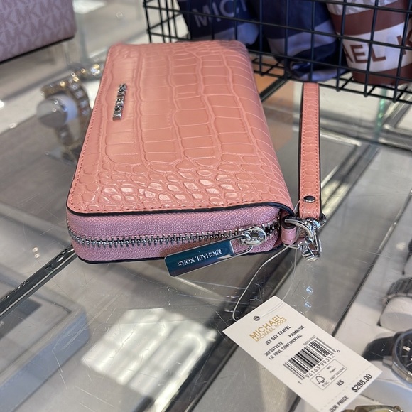 Michael Kors Large Jet Set Travel Continental Wristlet Phone Holder Case Wallet - Picture 10 of 16